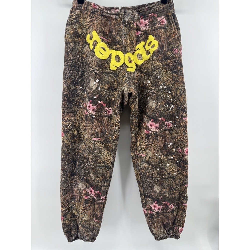 Sp5der REAL TREE OG WEB SWEATPANTS Size Small
